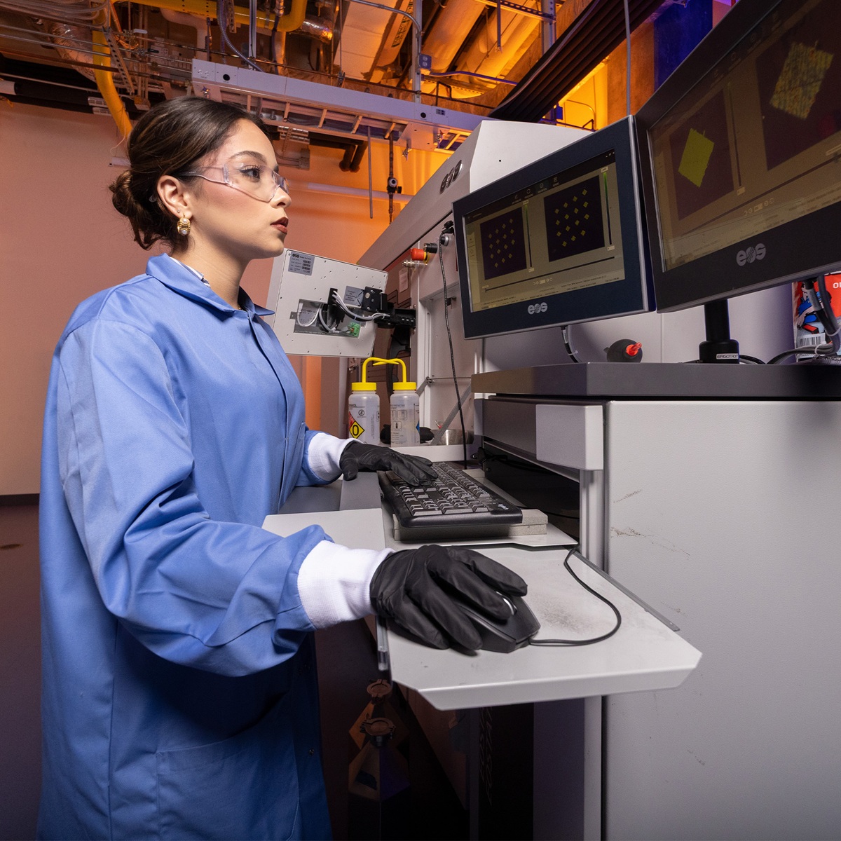UTEP researcher working in a laboratory