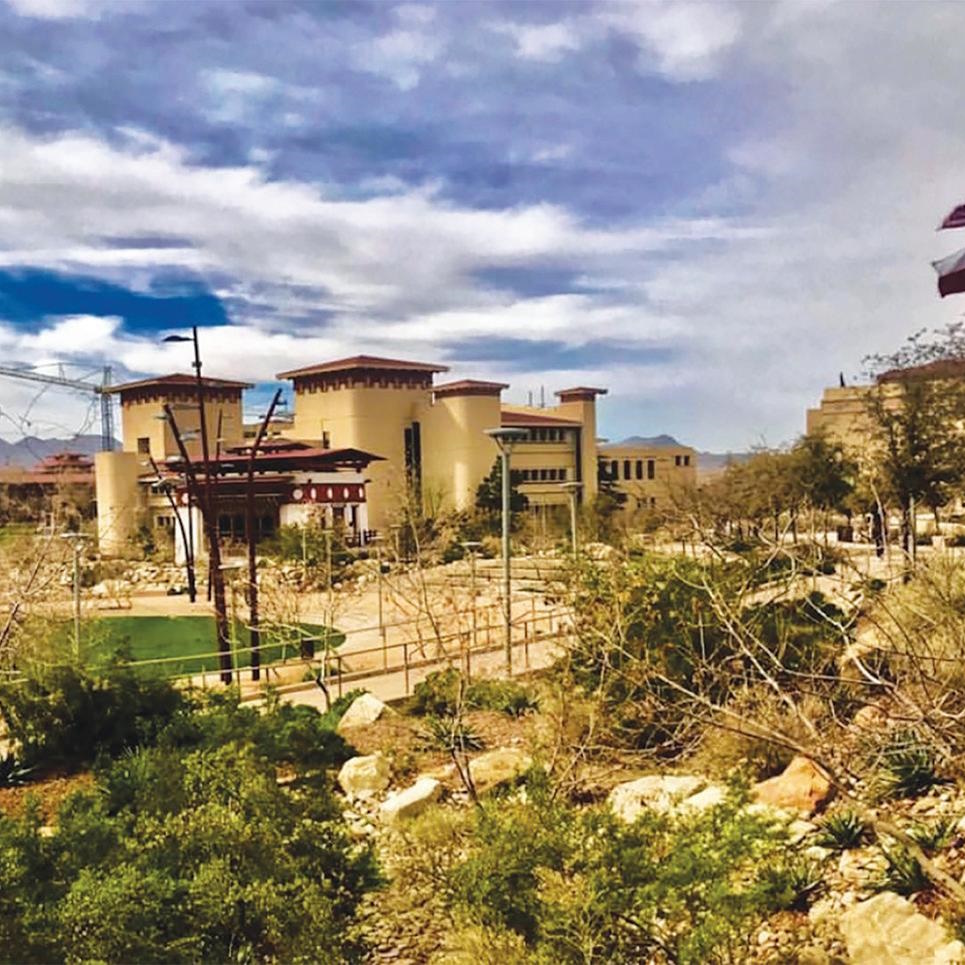 Partial view of UTEP Centennial Plaza area