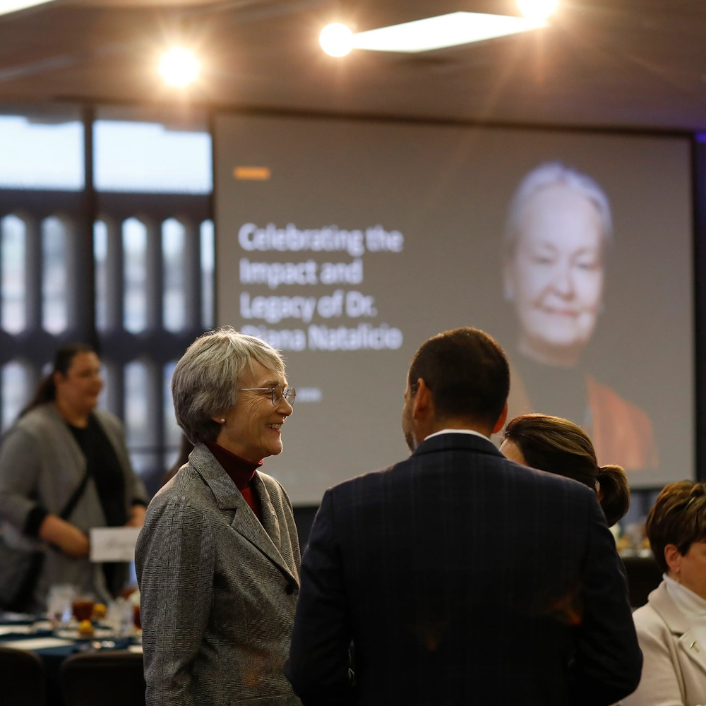 President Wilson at Discussion Panel