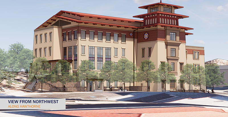 UTEP broke ground today on the Advanced Manufacturing and Aerospace Center — an $80 million building that will provide cutting edge research and educational space for UTEP’s College of Engineering (render). 