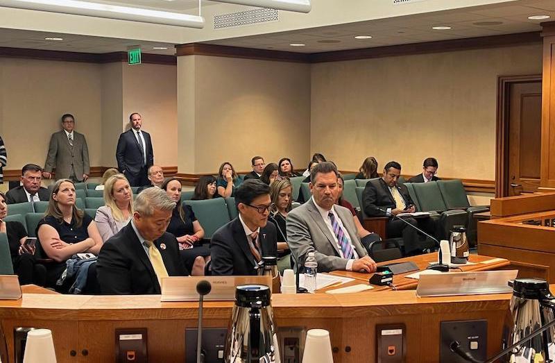 UTEP College of Education Dean Clifton Tanabe, Ph.D., provided expert testimony before the Texas Senate in Austin on May 24, 2022, regarding  solutions to the state's teacher shortage.  