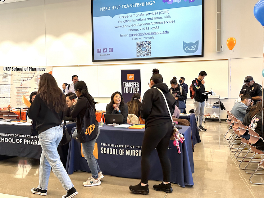 The University of Texas at El Paso (UTEP) and El Paso Community College (EPCC) took a significant step forward in their ongoing efforts to ease the transition of transfer students by hosting the UTEP Transfer Fair on Wednesday, Oct. 26, 2022. The event took place in the AST Auditorium at the EPCC Valle Verde Campus located at 919 Hunter Drive.  