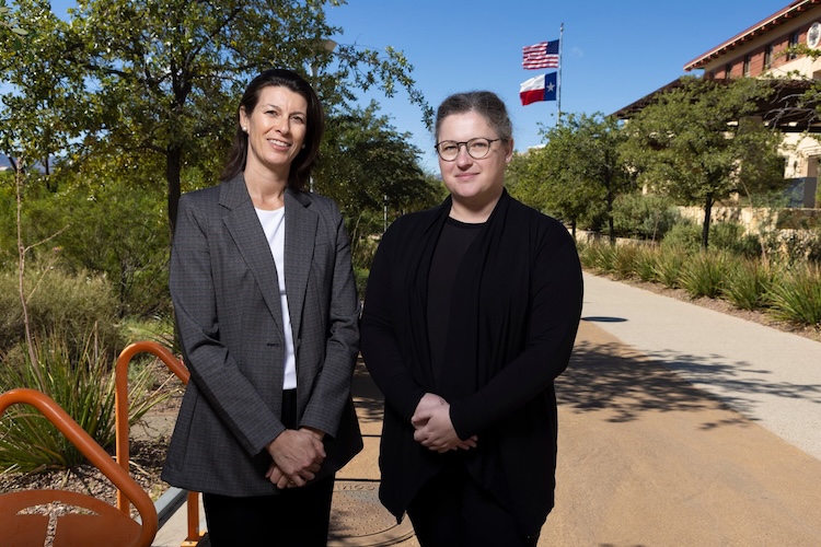 The UT System Board of Regents has honored two distinguished UTEP faculty members with the 2025 Regents’ Outstanding Teaching Award (ROTA), one of the highest recognitions of excellence in education across the UT System. Carolina Valencia, Ph.D. (left), clinical associate professor and program director of the Bachelor of Science in Rehabilitation Sciences, and Lela Vukovic, Ph.D. (right), associate professor in the Department of Chemistry and Biochemistry, are among just 12 ROTA recipients for 2025. 