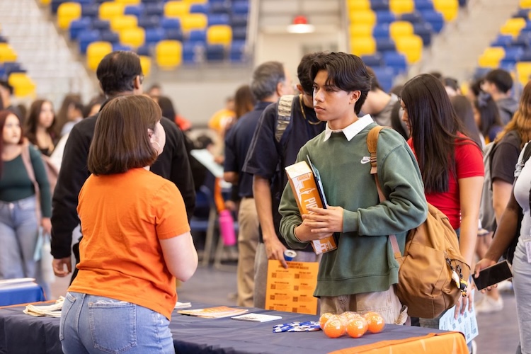 The Educational Talent Search Program at The University of Texas at El Paso has received a $375,000 grant from the Department of Education to continue helping local middle and high school students from disadvantaged backgrounds pursue and complete higher education. Pictured: UTEP’s College-Bound enrollment roadshow. 