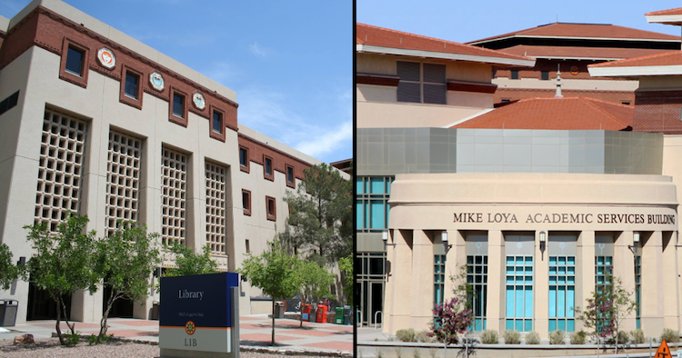 Need help or have questions about your fall enrollment? We are here to help you navigate the start of term! Several student service offices will have special hours at the Academic Advising Center located in the University Library (left) and in the Mike Loya Academic Services Building (right).  