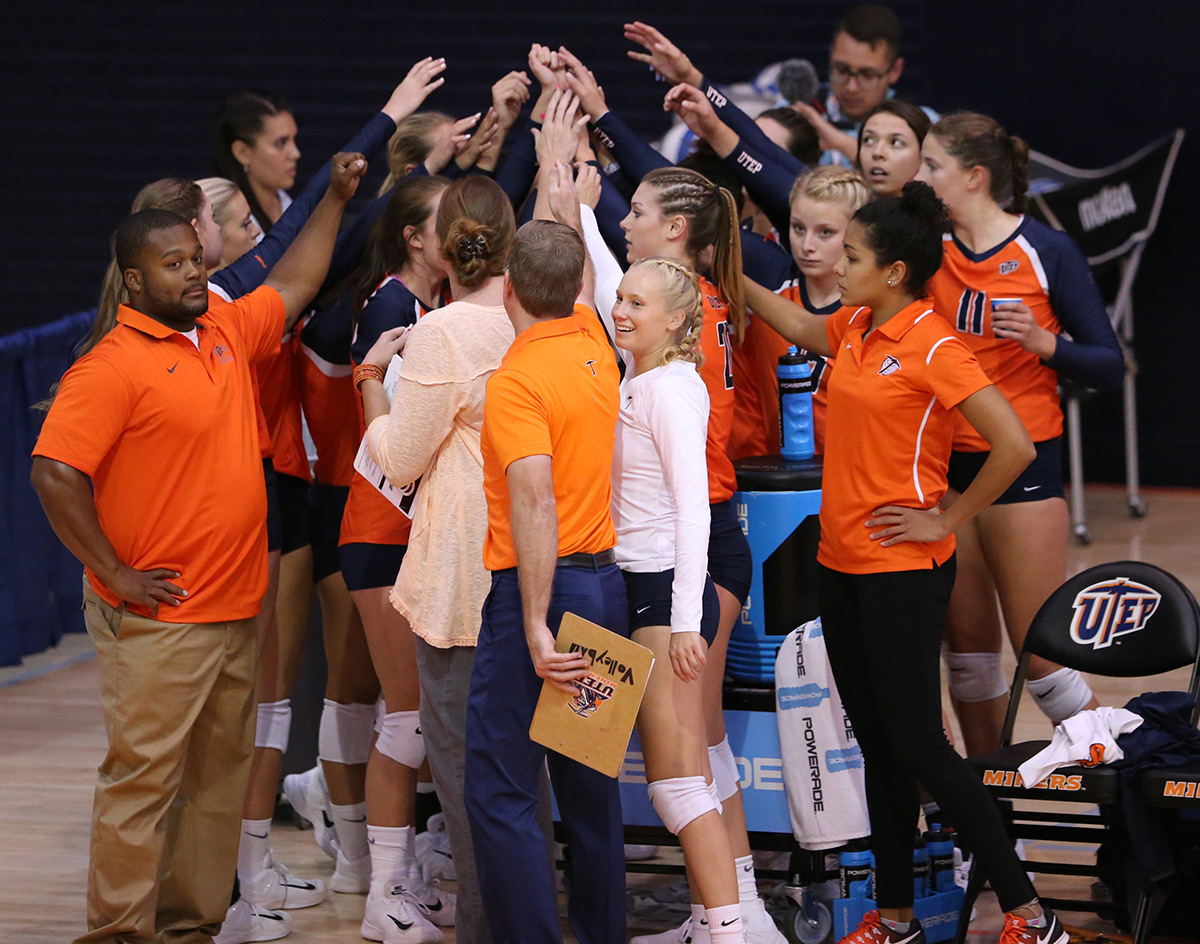 The University of Texas at El Paso volleyball team has received the American Volleyball Coaches Association Team Academic Award for the 2017-2018 season. It is the second consecutive year the Miners have received the award. Photo: UTEP Athletics 