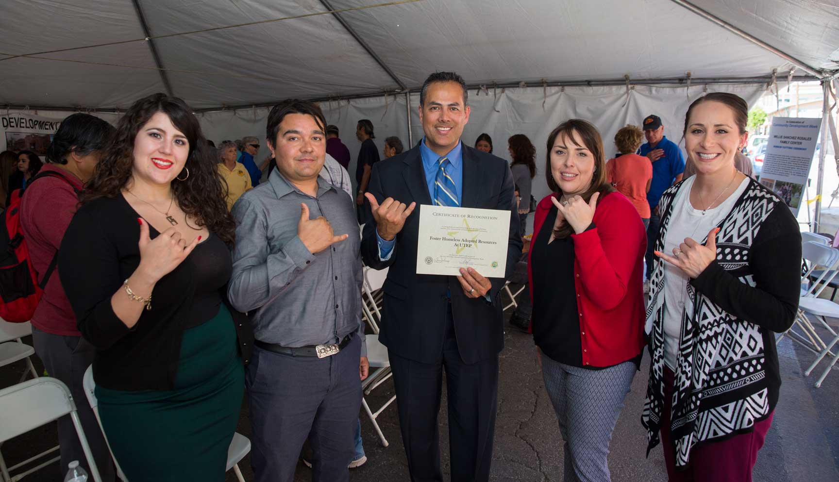 The University of Texas at El Paso’s Foster Homeless Adopted Resources (FHAR) program was recognized by the City of El Paso on April 2, 2018, for its commitment and dedication in providing services to the University’s students. 