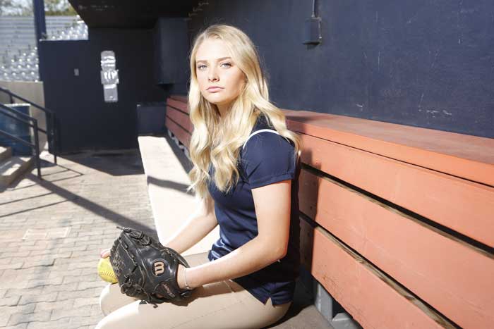 Courtney Clayton, senior UTEP softball player. 