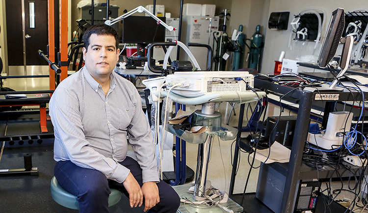 UTEP doctoral student Francisco Morales-Acuna, M.D., was selected to participate in Stanford University’s PRISM (Postdoctoral Recruitment Initiative in the Science and Medicine) program in February 2019. Photo by J.R. Hernandez / UTEP Communications 