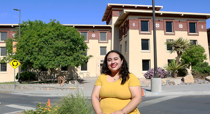 Ana-Flor Bernal, a senior English and American literature major, has been named a recipient of a Fulbright U.S. Student Program English Teaching Assistantship award for the 2021-22 academic year. Photo: Laura Trejo / UTEP Communications 
