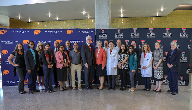 The University of Texas at El Paso (UTEP) and Texas Tech Health Sciences Center El Paso (TTUHSC El Paso) announced a partnership that is designed to expand health research in the Paso del Norte region on Wednesday, June 23, on the UTEP campus. This partnership has identified studies that focus on COVID, leukemia, gastroparesis, ovarian cancer and other health issues that could have significant impact on the well-being of the community. Photo: JR Hernandez / UTEP Communications 