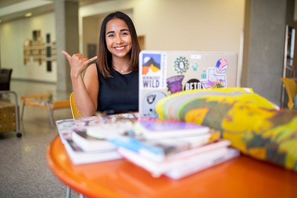 Anahí Ponce is a senior English and American literature major who aspires to enter politics after completing her degree. She feels enriched by her experiences at UTEP and is elated to see the campus' rise in national stature. Photo by Ivan Pierre Aguirre / UTEP Communications 