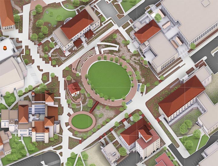 UTEP's interactive map offers users a detailed, birds-eye view of the grounds that is readable on most electronic devices and additional information such as floor plans of the larger buildings and the hours, menus and locations of campus eateries.  