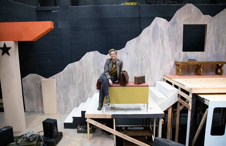 New York playwright Georgina Escobar, a 2006 graduate of The University of Texas at El Paso, led a group of 24 students -- mostly theater and creative writing majors -- to develop a script for Monsters We Create, a play that opened Feb. 12, 2020, in UTEP's Studio Theatre. 