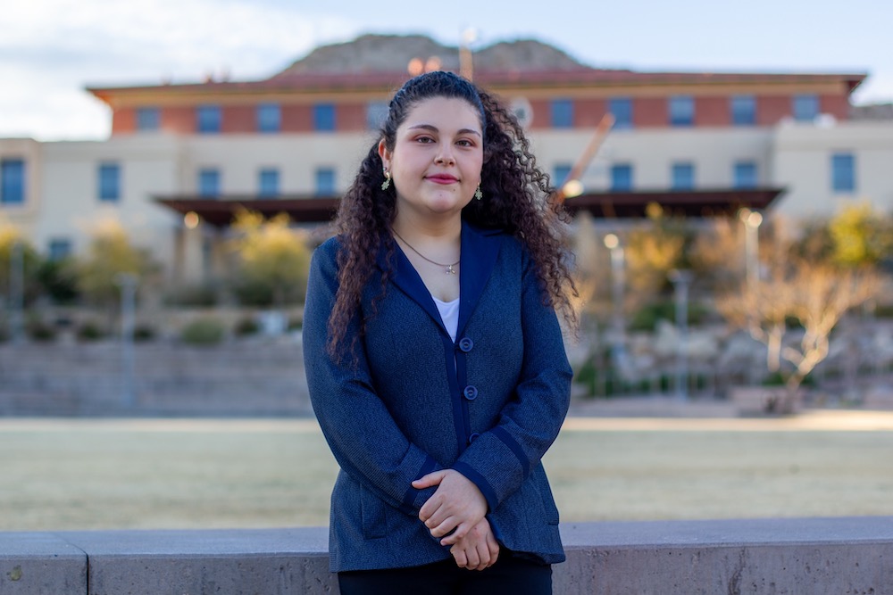 Gina Zavala Alvarado, a senior metallurgical and materials engineering major at The University of Texas at El Paso, is the first Miner to earn the Ellwood Metallurgy Scholarship and internship. Photo: Truman J. Word 