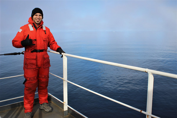 Julio Ceniceros spent last summer as a graduate fellow for the National Oceanic and Atmospheric Administration. His three-month-long internship ended with a field study in the Arctic. Courtesy photo 
