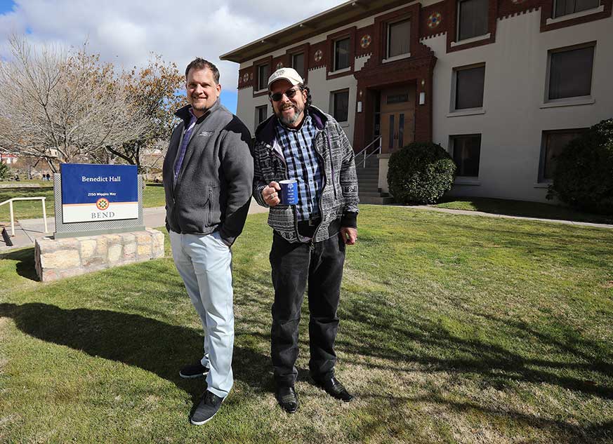 Eric Boyer, Ph.D., left, and John Bretting, Ph.D., professors in the Master of Public Administration program, helped develop a new certificate/concentration for people who want to work for and/or lead nonprofit agencies. Photo: JR Hernandez / UTEP Communications 