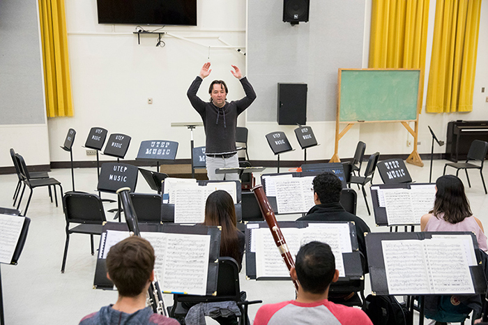 Boshuslav “Bo” Rattay, music director and conductor of the El Paso Symphony Orchestra, took over the UTEP orchestra for the spring 2019 semester after its longtime conductor Lowell Graham, DMA, sustained a shoulder injury in December 2018 and needed time to recover. 