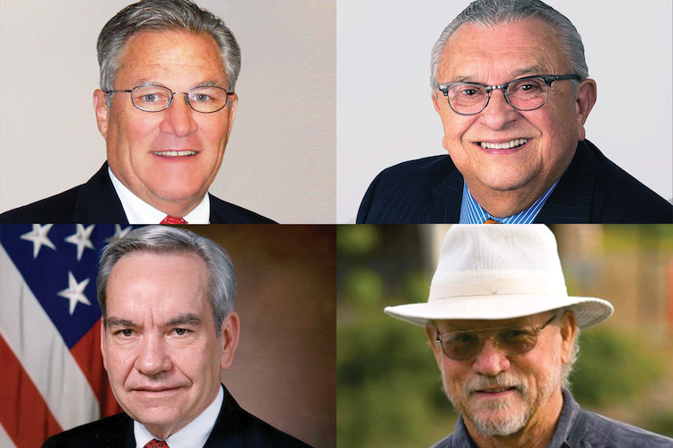 The University of Texas at El Paso has selected its 2020 Distinguished Alumni awardees. They include, clockwise from top left, J. Steve DeGroat, Joe M. Gomez, Buzz Graves and R. Noel Longuemare. Photos: Courtesy 