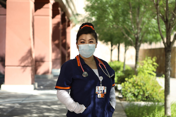 Students in UTEP’s traditional Bachelor of Science in Nursing (BSN) program, who chose to complete their clinical training in El Paso hospitals during the COVID-19 pandemic, will be among 75 nursing students who are expected to earn their degrees from The University of Texas at El Paso on Saturday, May 16, 2020. Photo: JR Hernandez / UTEP Communications 