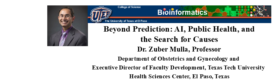 Dr. Mulla on AI and Public Health; Fri, 10/16, 10 AM 