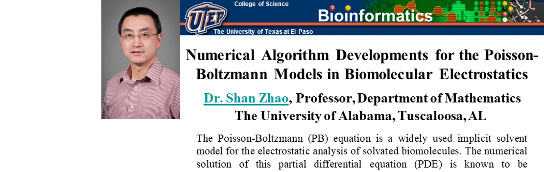 Dr. Zhao on Numerical Algorithm and Biomolecules; Friday, 2/17/23, 10 AM 