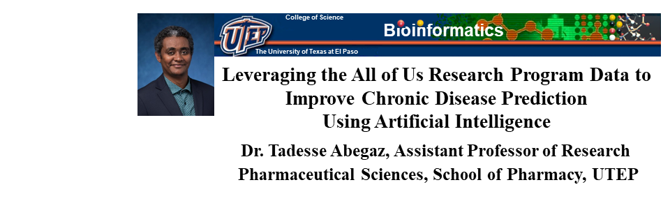 Dr. Abegaz on Chronic Disease Prediction and AI; 2/28, 10AM 