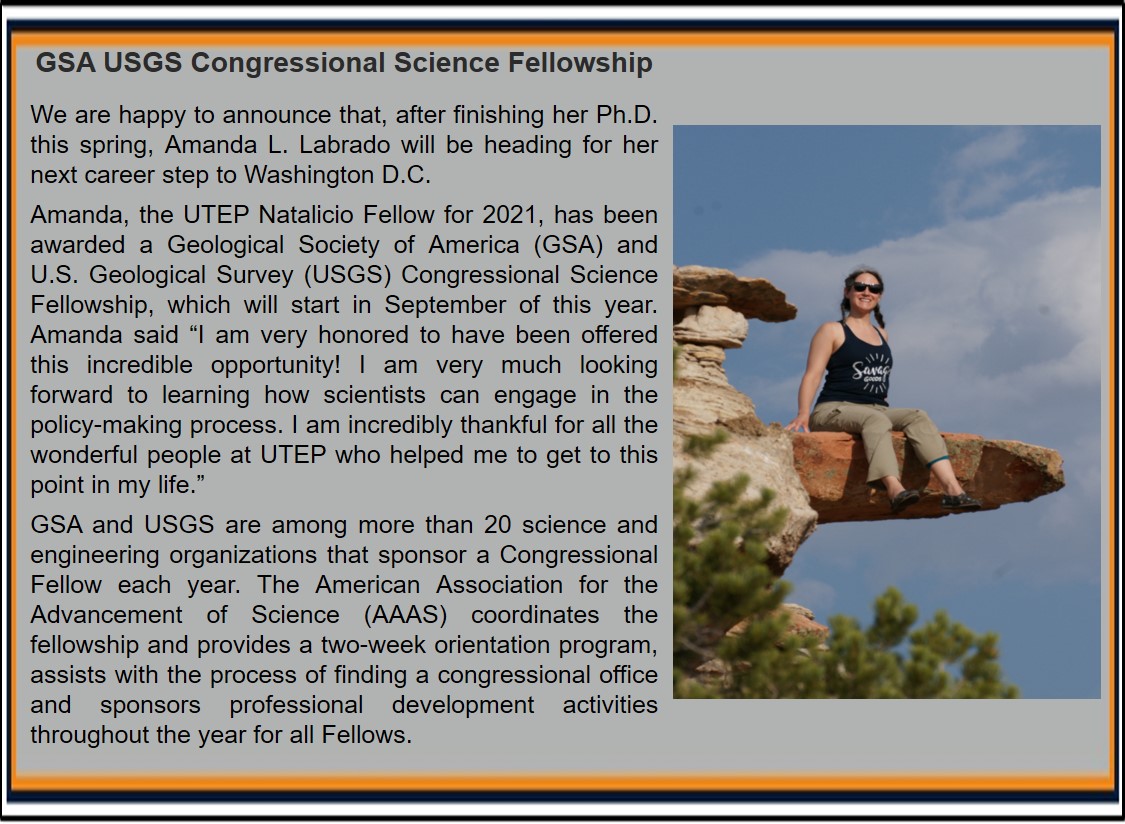 Amanda Labrado, GSA USGS Congressional Science Fellowship