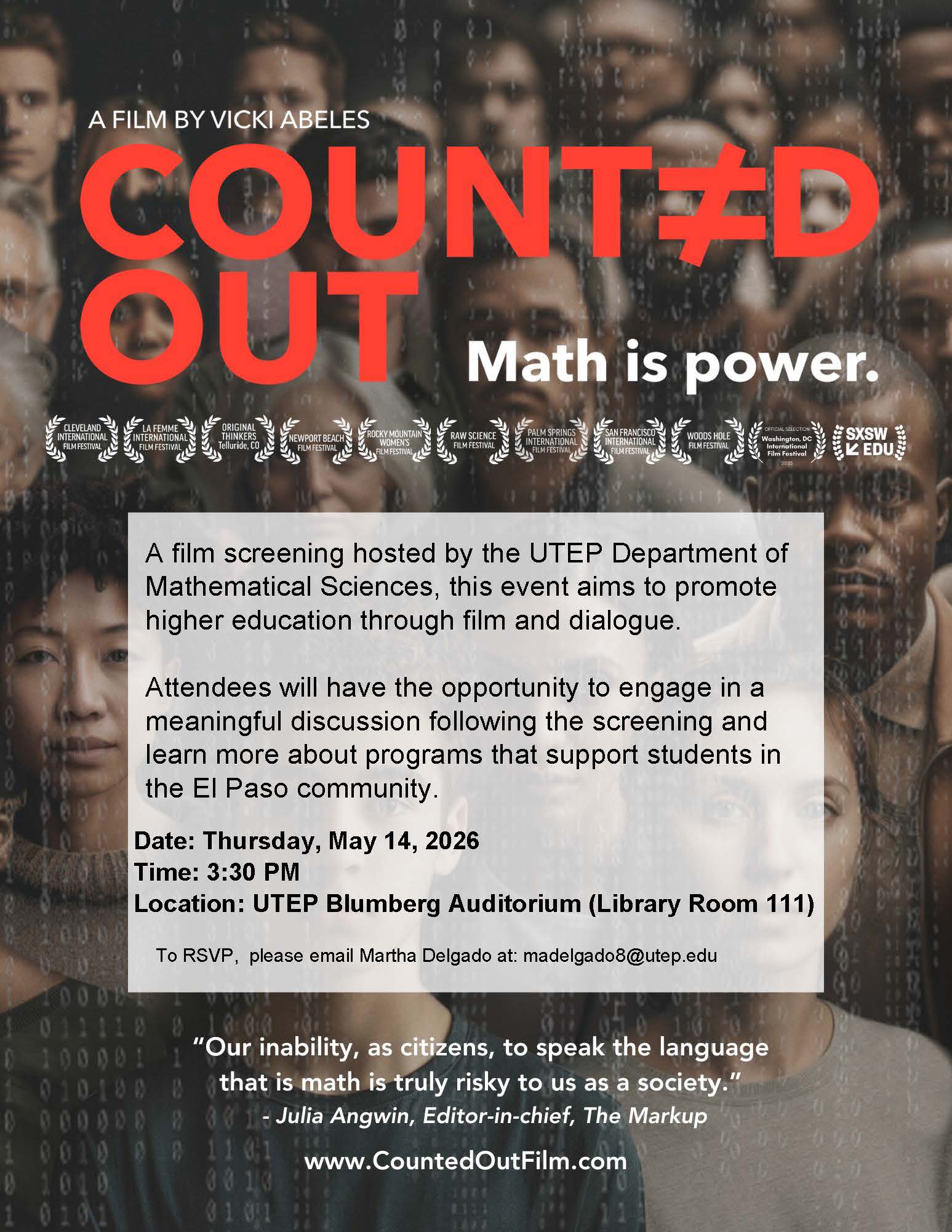 Counted Out Film Screening Information