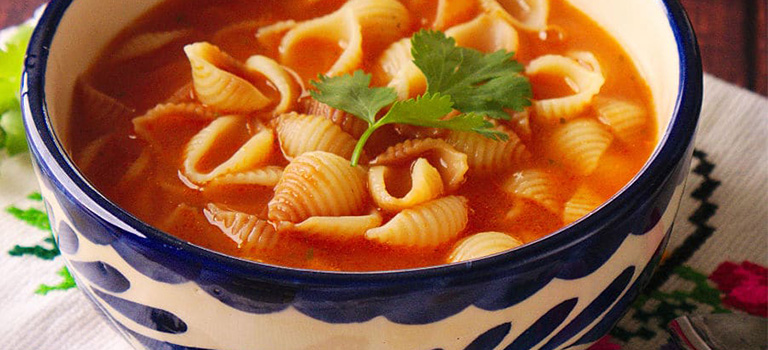 Rice, Beans, Sopita de Conchitas