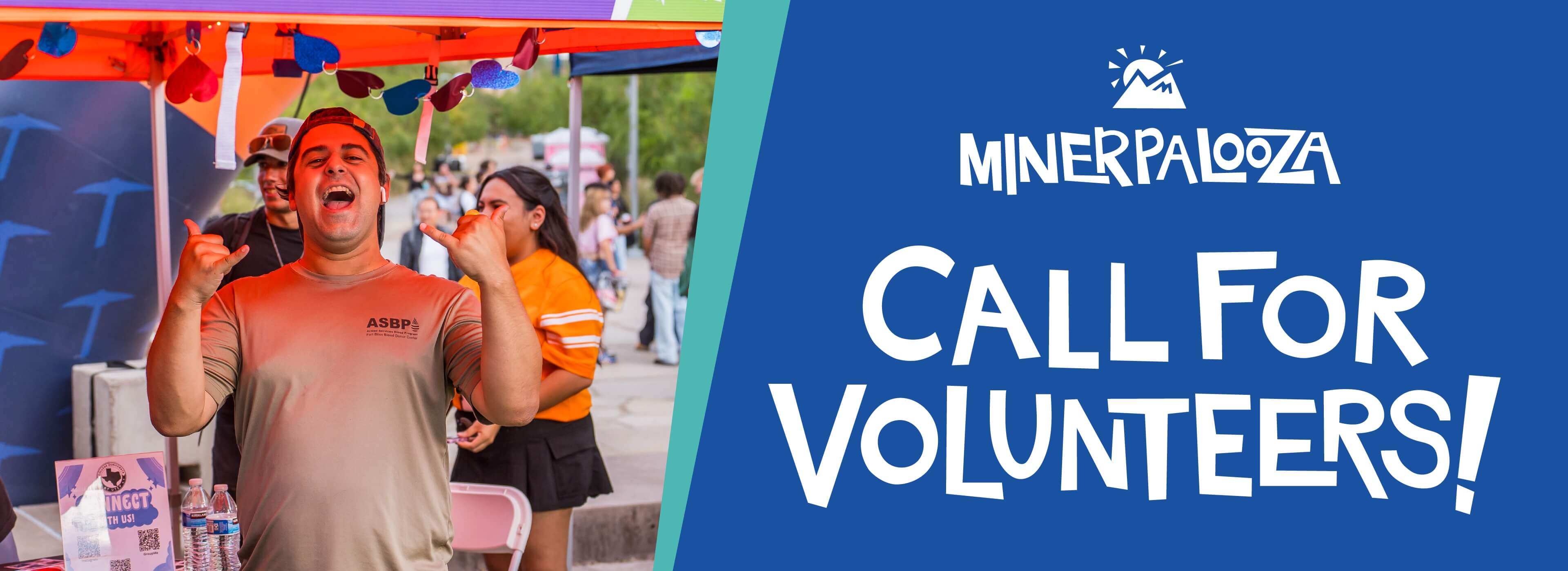 Call for volunteers at Minerpalooza 