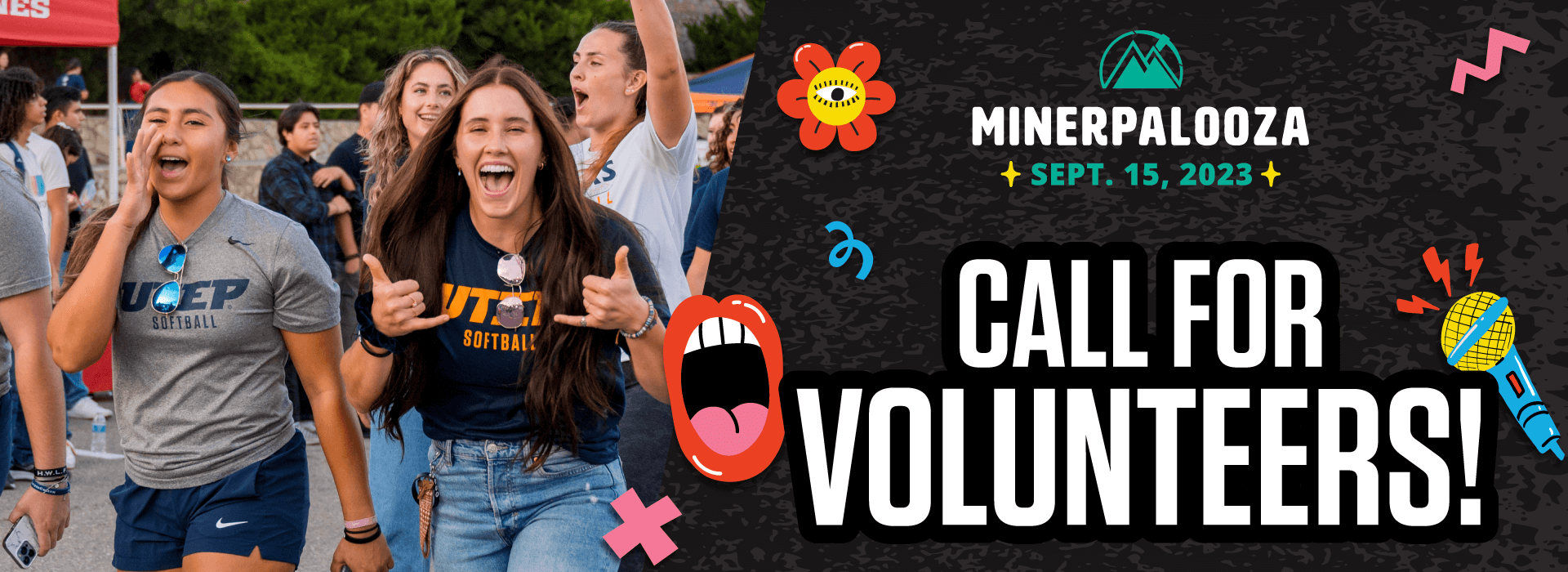 Call for volunteers at Minerpalooza 