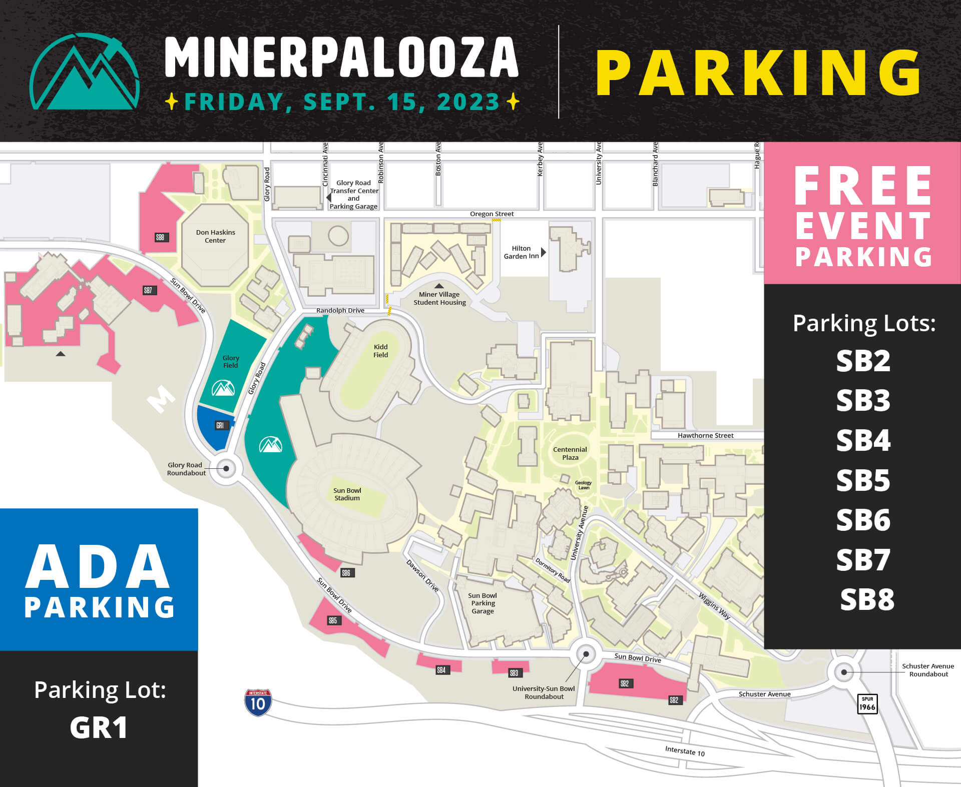 Minerpalooza parking event