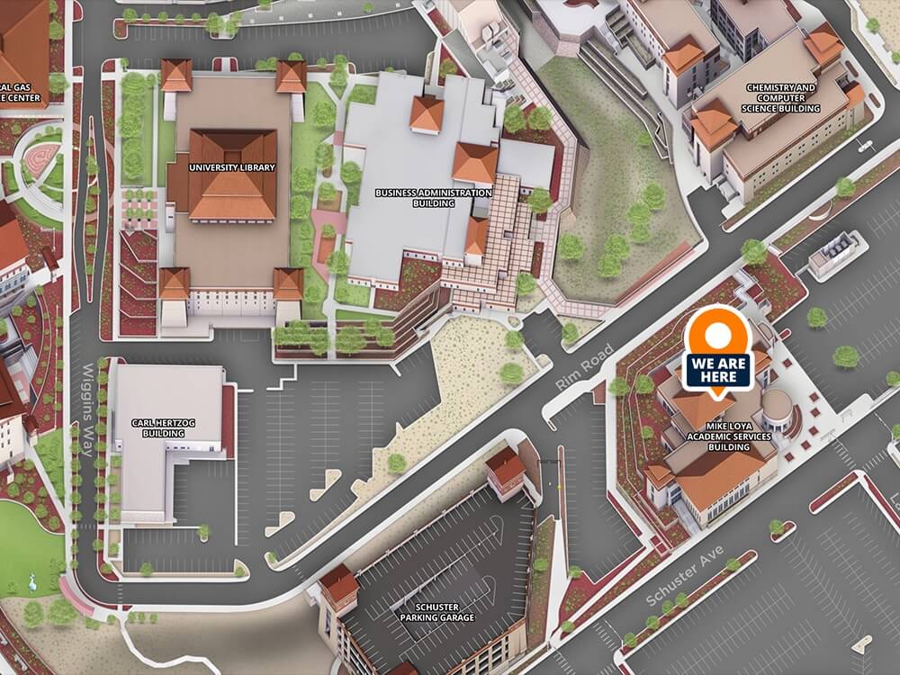 Military Student Success Center location on UTEP map