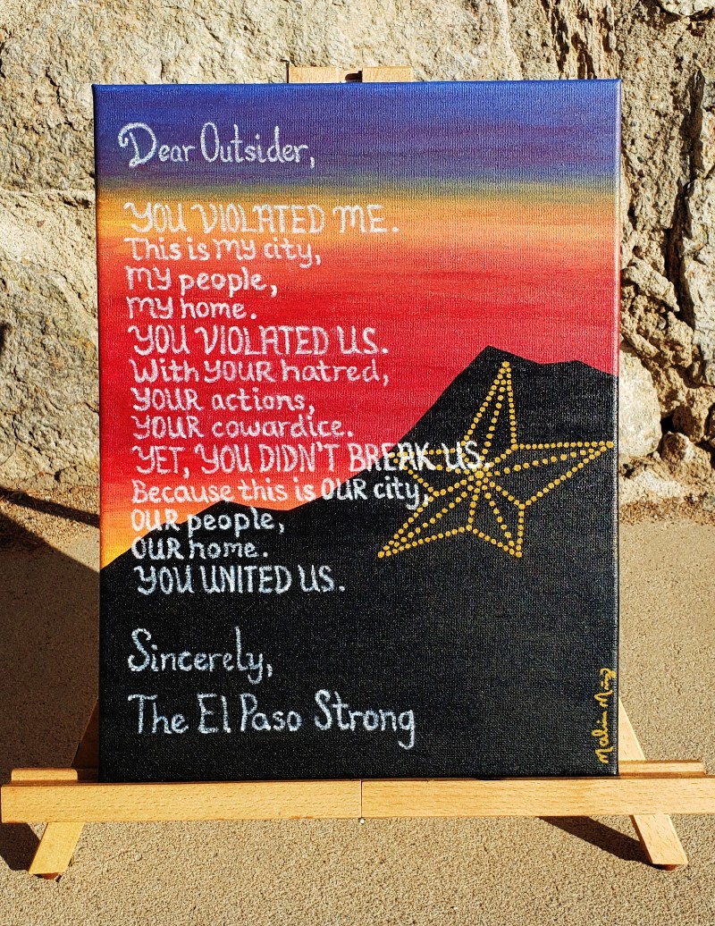 Painting of the poem Outsider