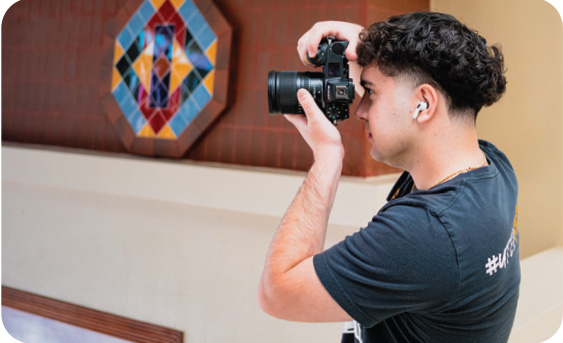 Graphic designer working