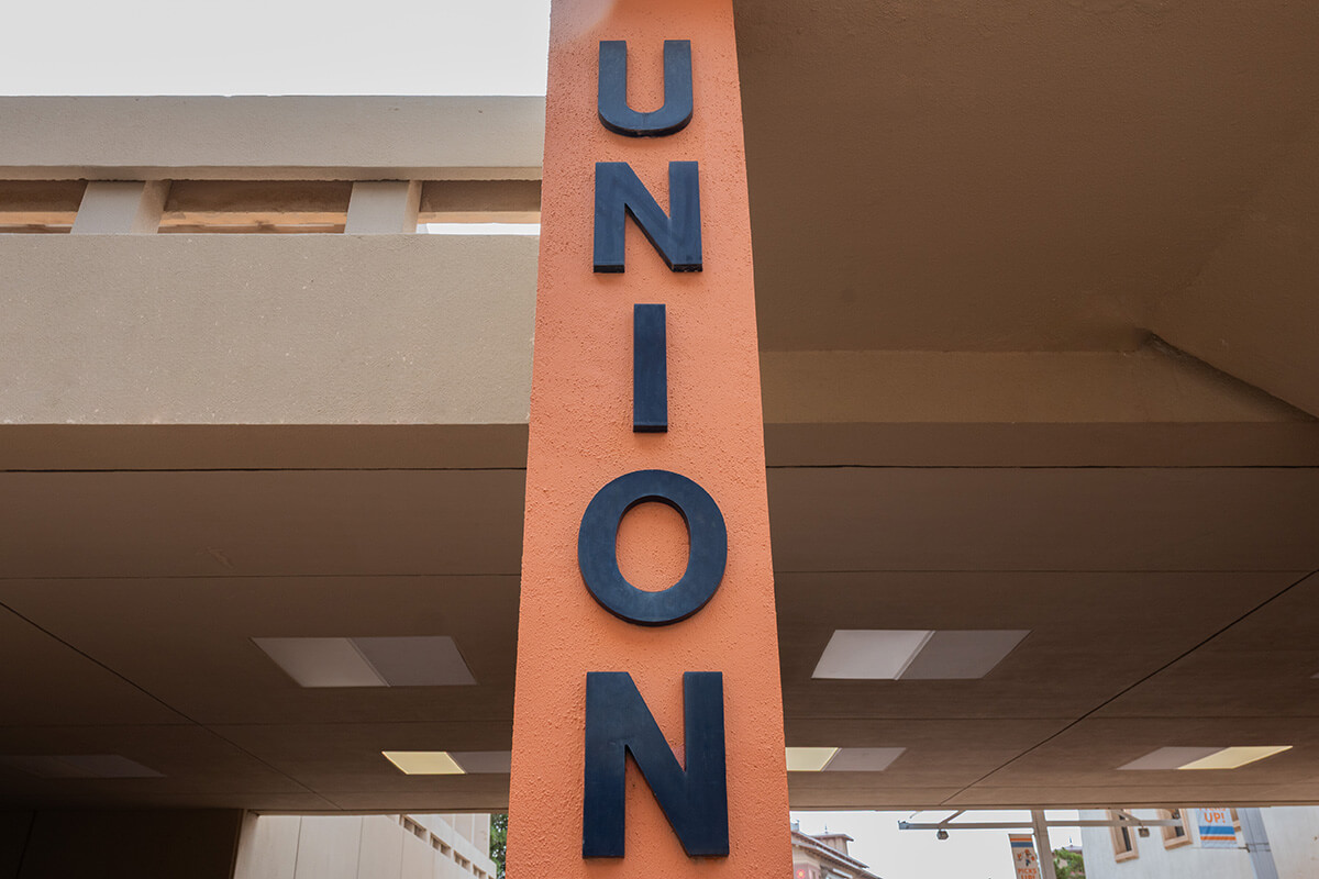 UTEP Union Sign on wall